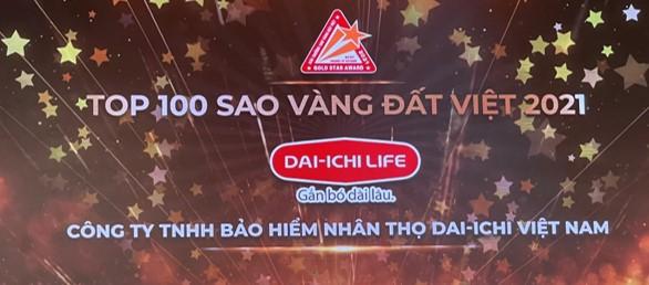 Dai-ichi Life Việt Nam vinh dự nhận giải thưởng “Sao Vàng đất Việt năm 2021”